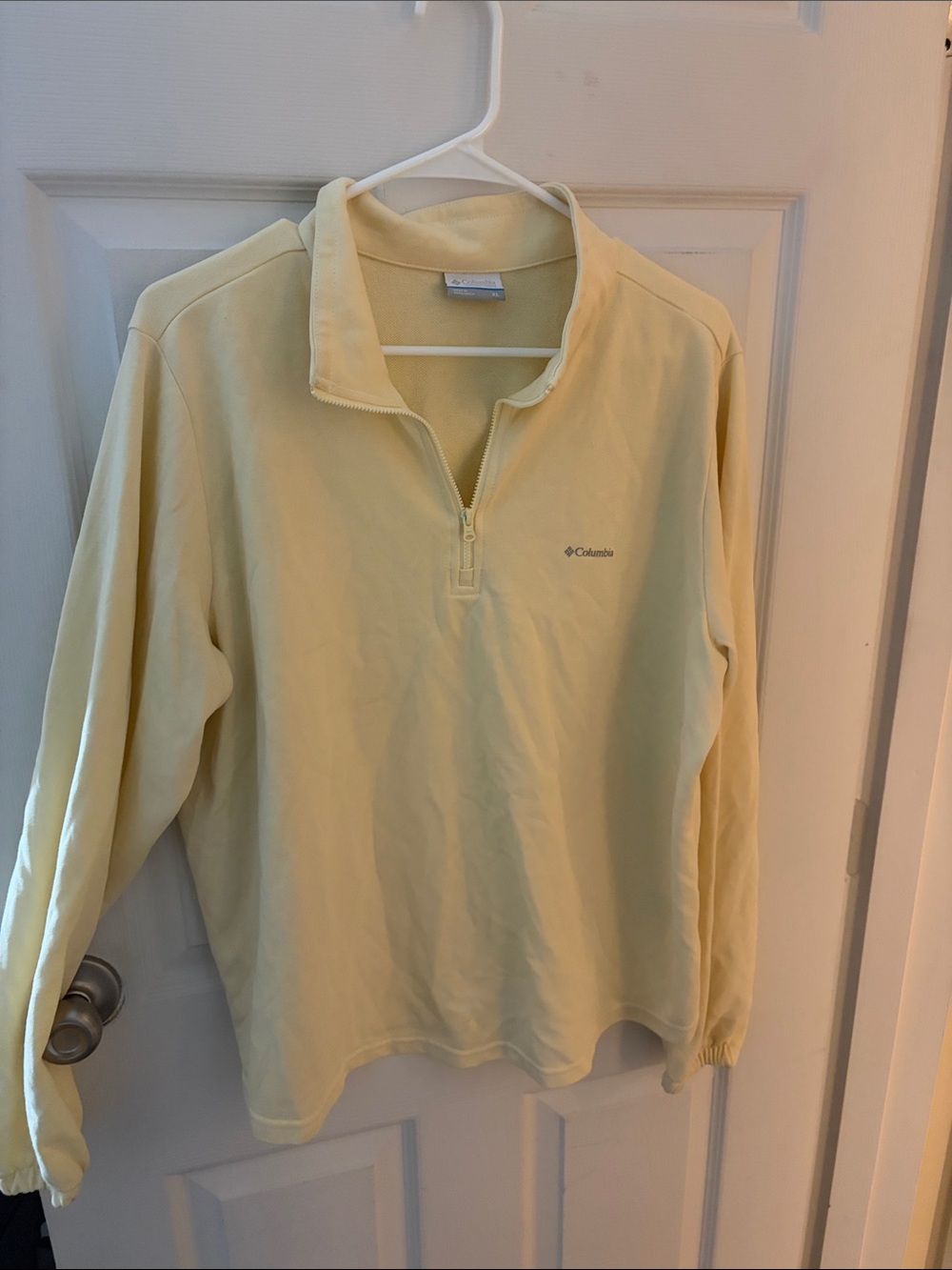 Columbia Light Yellow Quarter-Zip Pullover